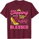 Stepping Into My 59th Birthday Blessed High Heel Women T-Shirt - T-Shirt | Maroon