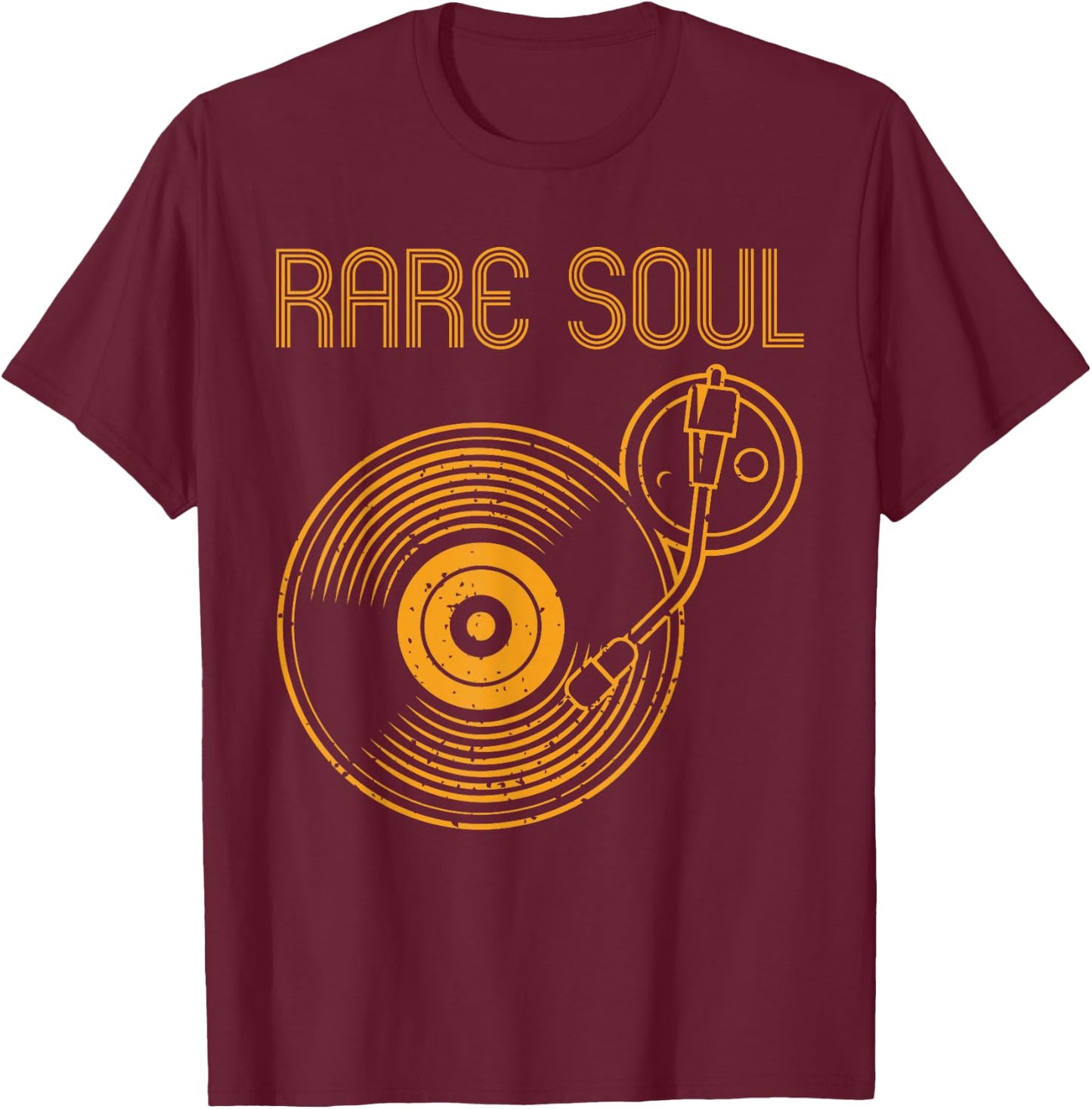 Classic Rare Soul Music Vintage Style DJ Turntable Gift T-Shirt - T-Shirt | Maroon