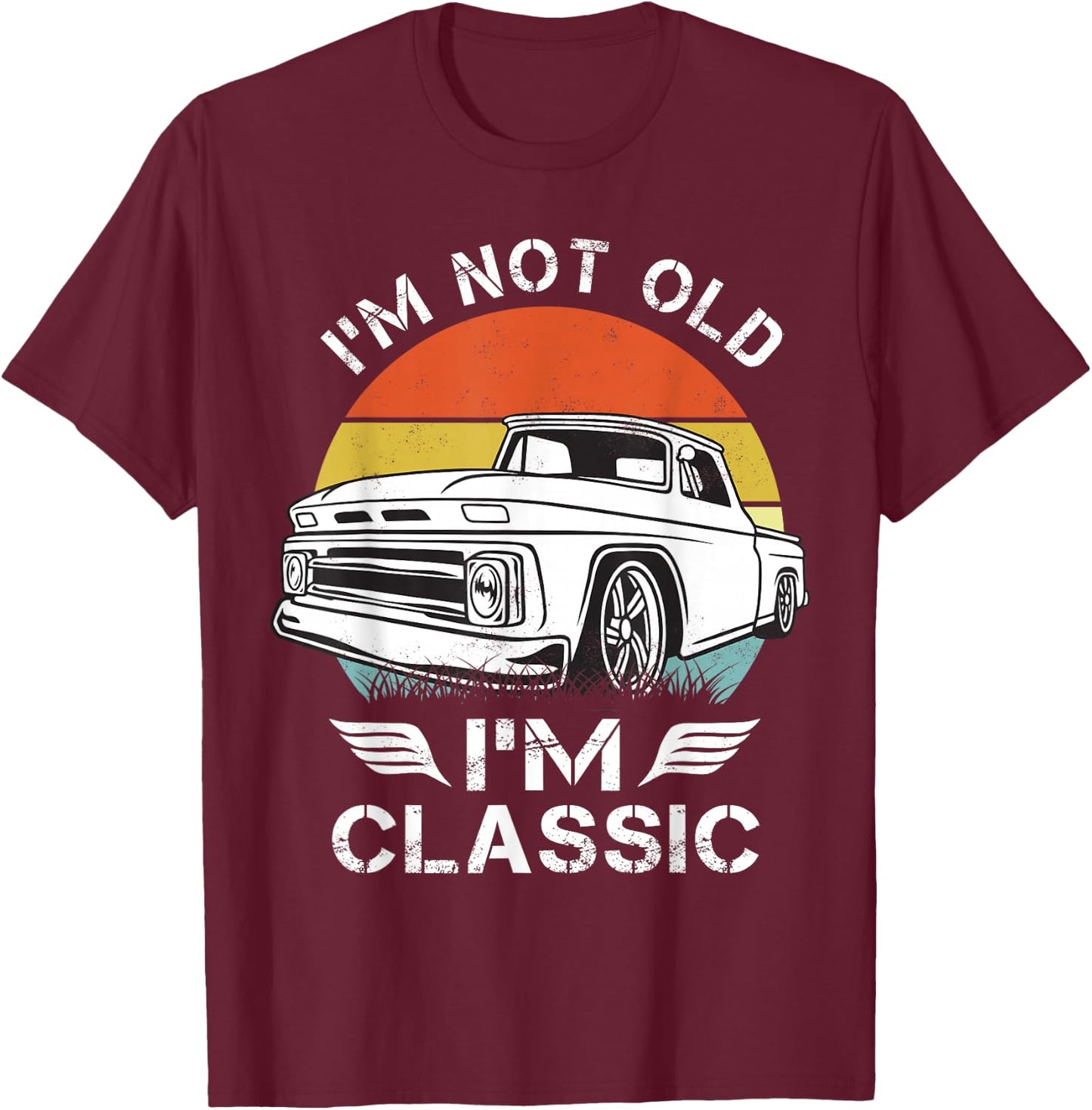 1966 chevys c10 truck , Small, Black T-Shirt - T-Shirt | Maroon