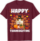 Happy Thanksgiving Funny Guinea Pig Turkey Autumn Guinea Pig T-Shirt - T-Shirt | Maroon