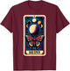 Moths Bad Omen Tarot Card T-Shirt - T-Shirt | Maroon