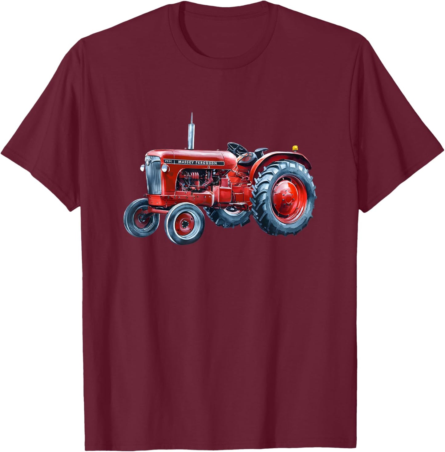 Masey Ferguson tractors 365 Tractor Farming Print T-Shirt - T-Shirt | Maroon