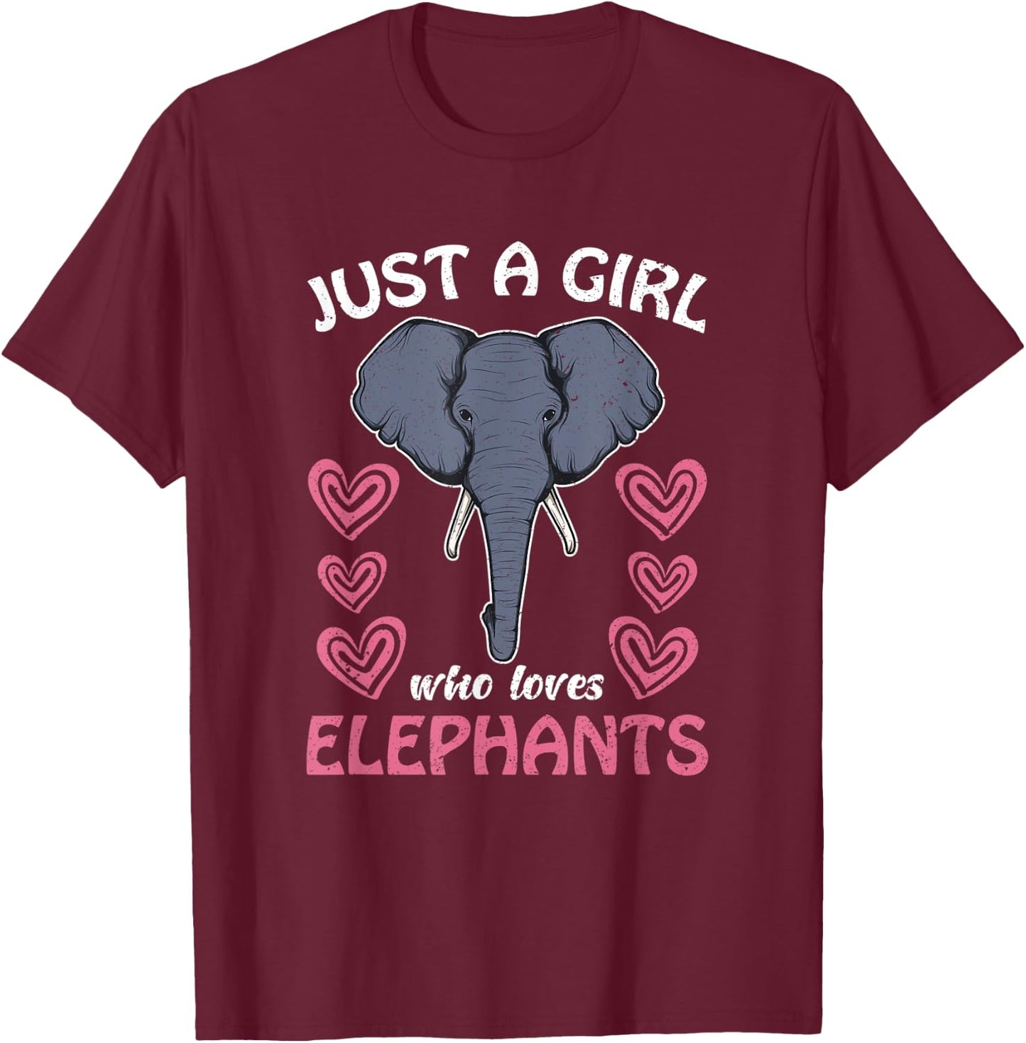 Africa Elephant Wildlife Women Gift Elephant T-Shirt - T-Shirt | Maroon