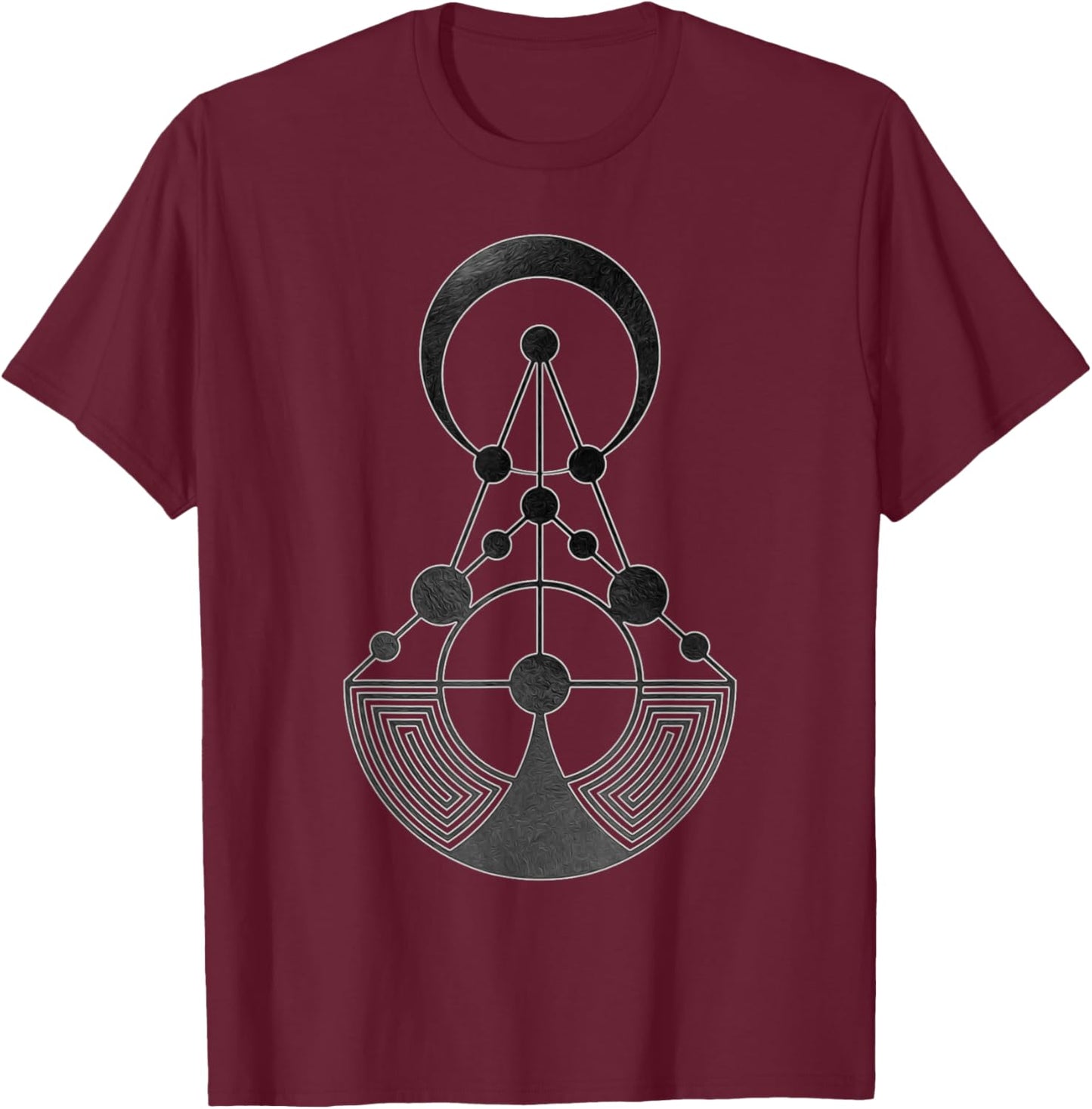 Crop Circle Sacred Geometry Alien Language Talks Technology T-Shirt - T-Shirt | Maroon