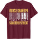 Retro Vintage Horse Grandpa Scan for Payment T-Shirt - T-Shirt | Maroon