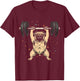 Pug Weightlifting Funny Deadlift Men Fitness Gym Workout T-Shirt - T-Shirt | Maroon