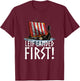 Medieval Norse History - Leif Landed First - Viking Longship T-Shirt - T-Shirt | Maroon