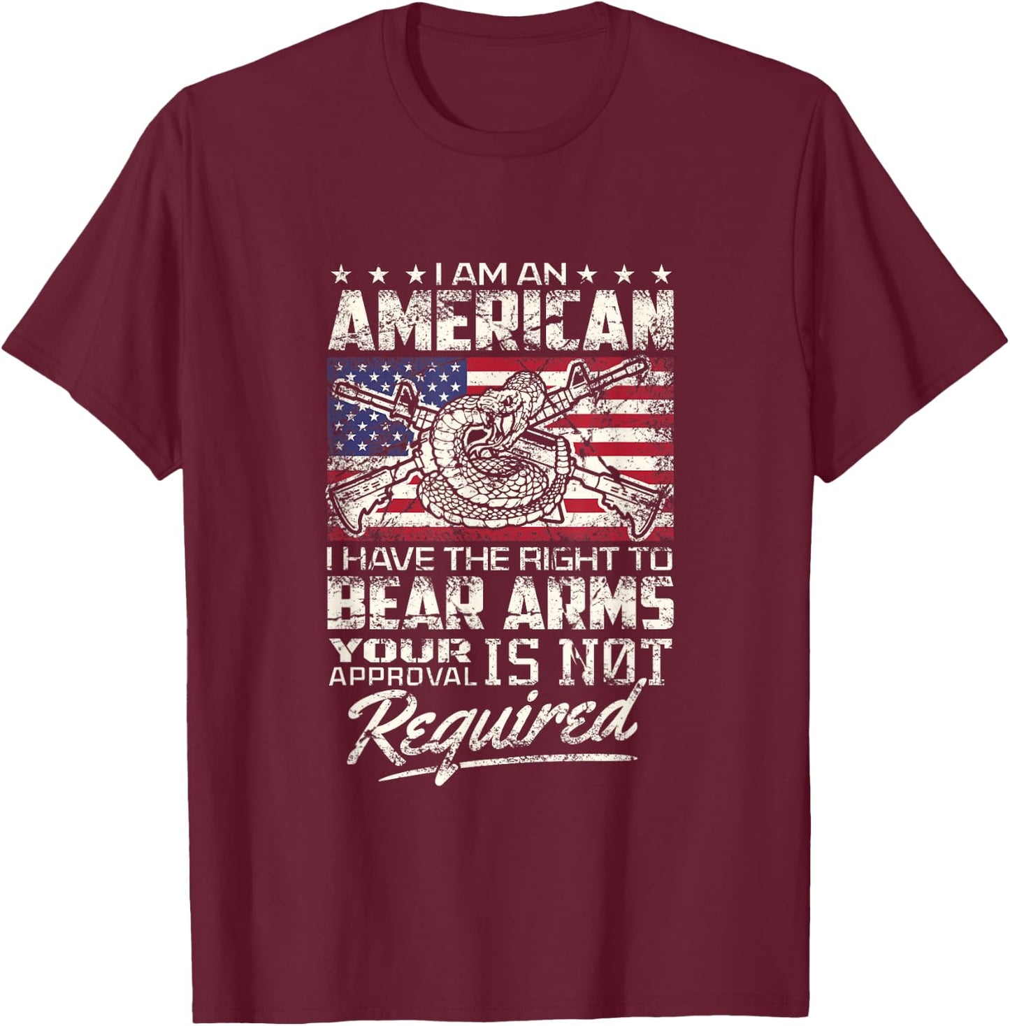 Patriotic Gun Owner 2nd Amendment Support I will not comply T-Shirt - T-Shirt | Maroon