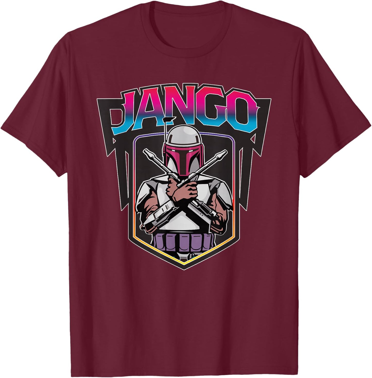 Star Wars Meet Jango Fett Mandalorian Icon T-Shirt - T-Shirt | Maroon