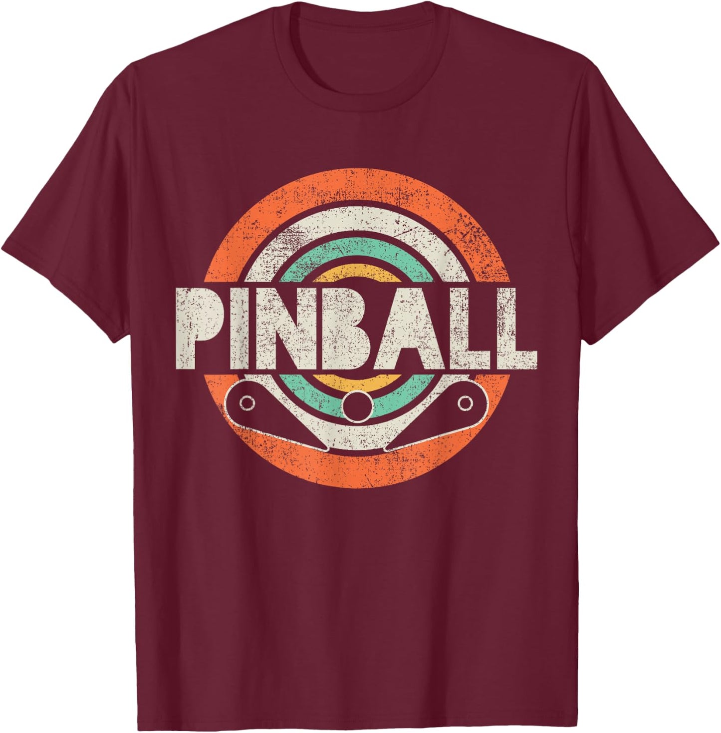 Pinball Game Vintage Black , -Kids, Small T-Shirt - T-Shirt | Maroon