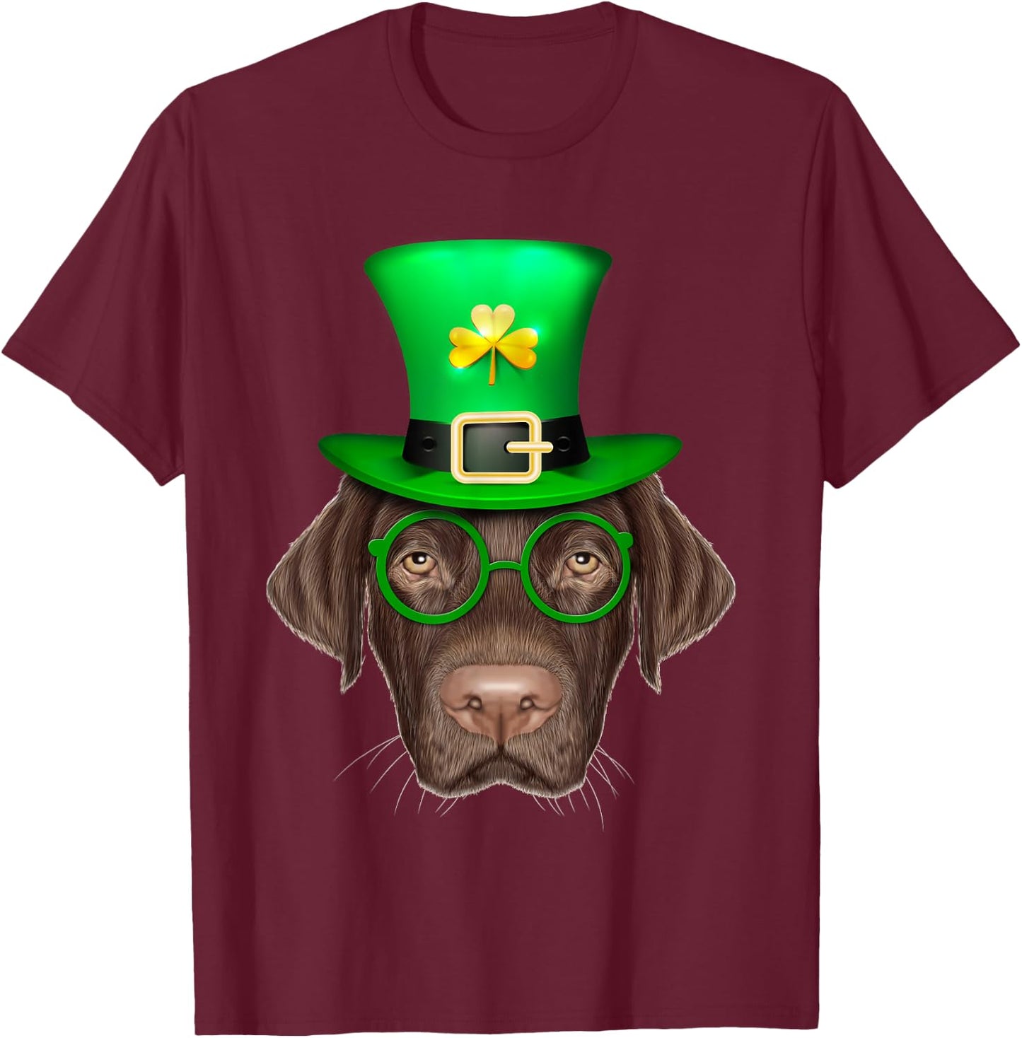 Labrador Retriever Dog Leprechaun St. Patrick's Day Women Kids T-Shirt - T-Shirt | Maroon