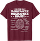 Aircraft Mechanics Brain Aviation Gift T-Shirt - T-Shirt | Maroon