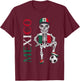 Mexico Soccer Skeleton Fan Flag Team T-Shirt - T-Shirt | Maroon