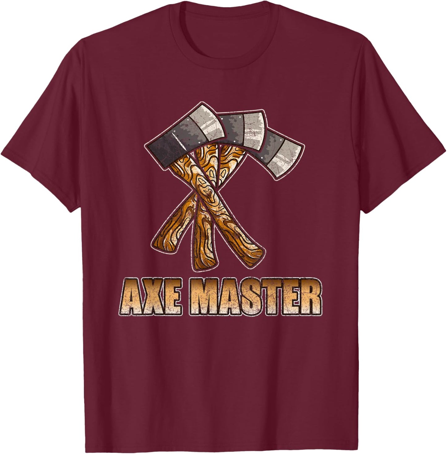 Axe throwing shirt gift lumberjack hatchet outdoorsmen T-Shirt - T-Shirt | Maroon