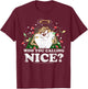 Looney Tunes Christmas Taz Who You Calling Nice T-Shirt - T-Shirt | Maroon