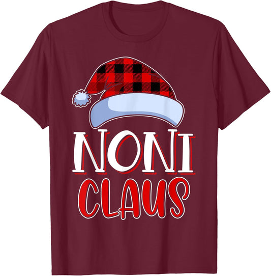Noni Claus Santa Family Matching Christmas Pajamas Gift T-Shirt - T-Shirt | Maroon
