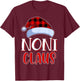 Noni Claus Santa Family Matching Christmas Pajamas Gift T-Shirt - T-Shirt | Maroon