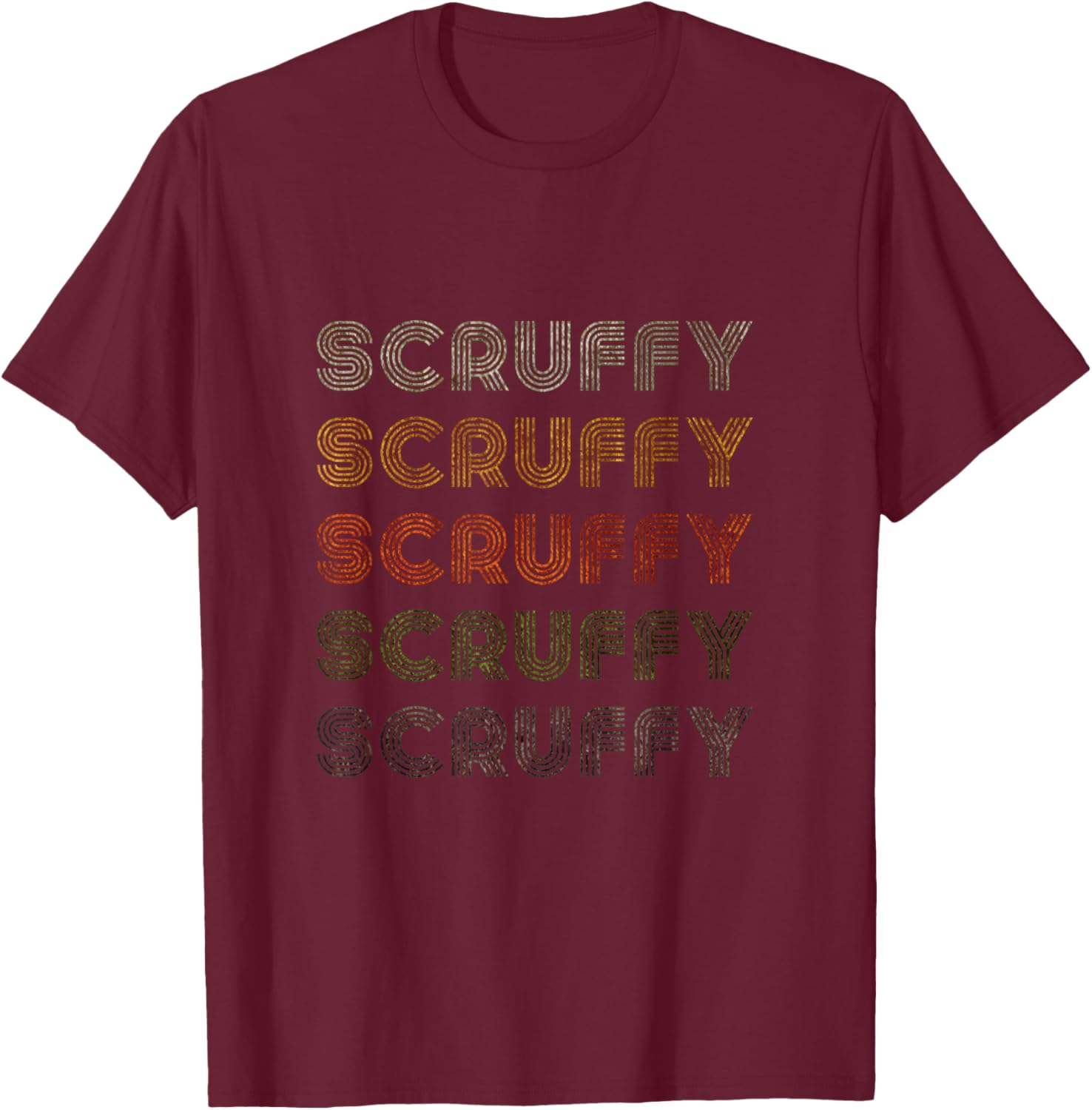Love Heart Scruffy Grunge Vintage Style Black Scruffy T-Shirt - T-Shirt | Maroon