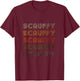 Love Heart Scruffy Grunge Vintage Style Black Scruffy T-Shirt - T-Shirt | Maroon