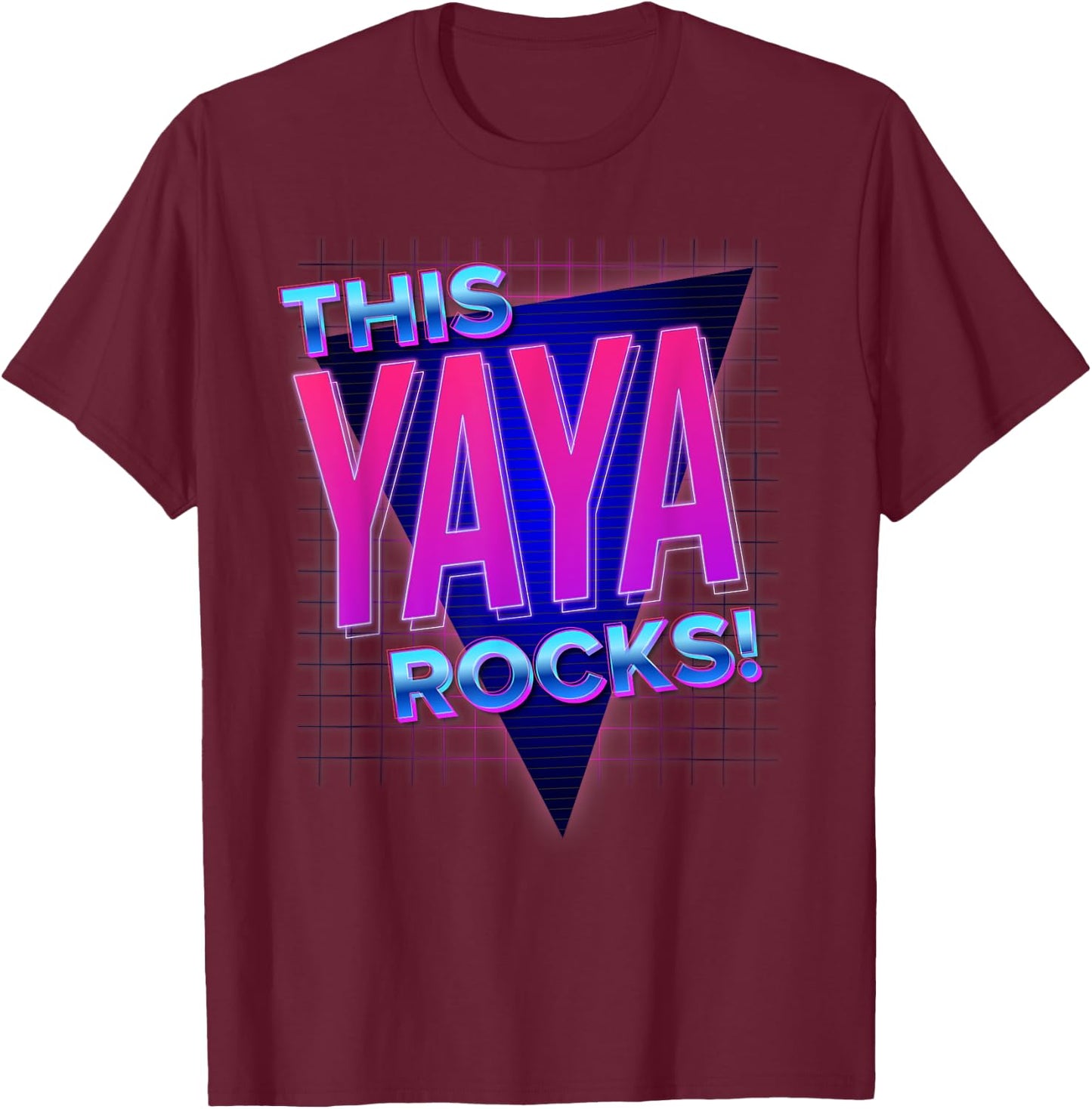 This Yaya Rocks - Rock'n Grandma T-Shirt - T-Shirt | Maroon