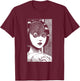 Uzumaki Scar Spiral Girl T-Shirt - T-Shirt | Maroon