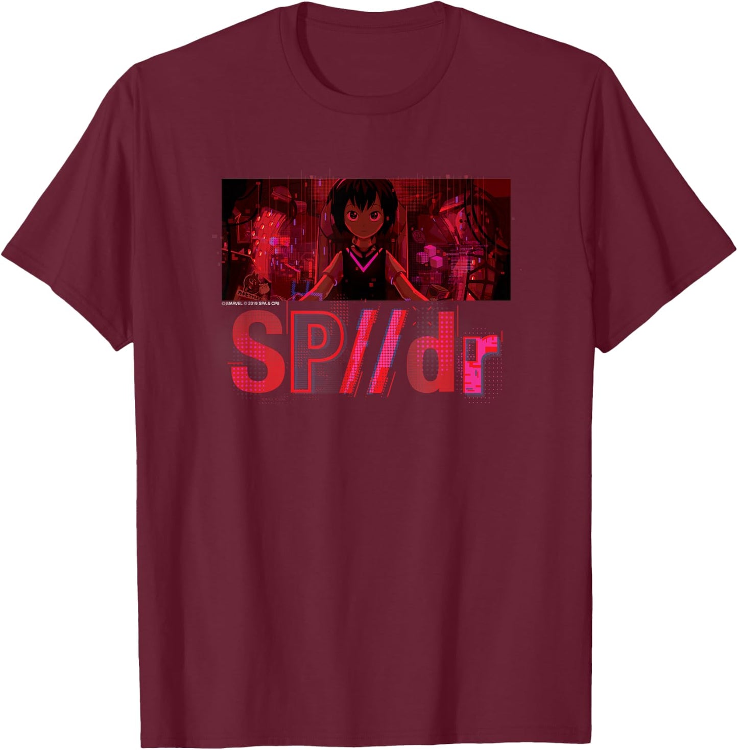 Marvel Spider-Man Into the Spider-Verse Sp//dr Peni Parker T-Shirt - T-Shirt | Maroon