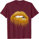 Sexy Women Girls Graphic Lips shirt, Women Printed Lips T-Shirt - T-Shirt | Maroon