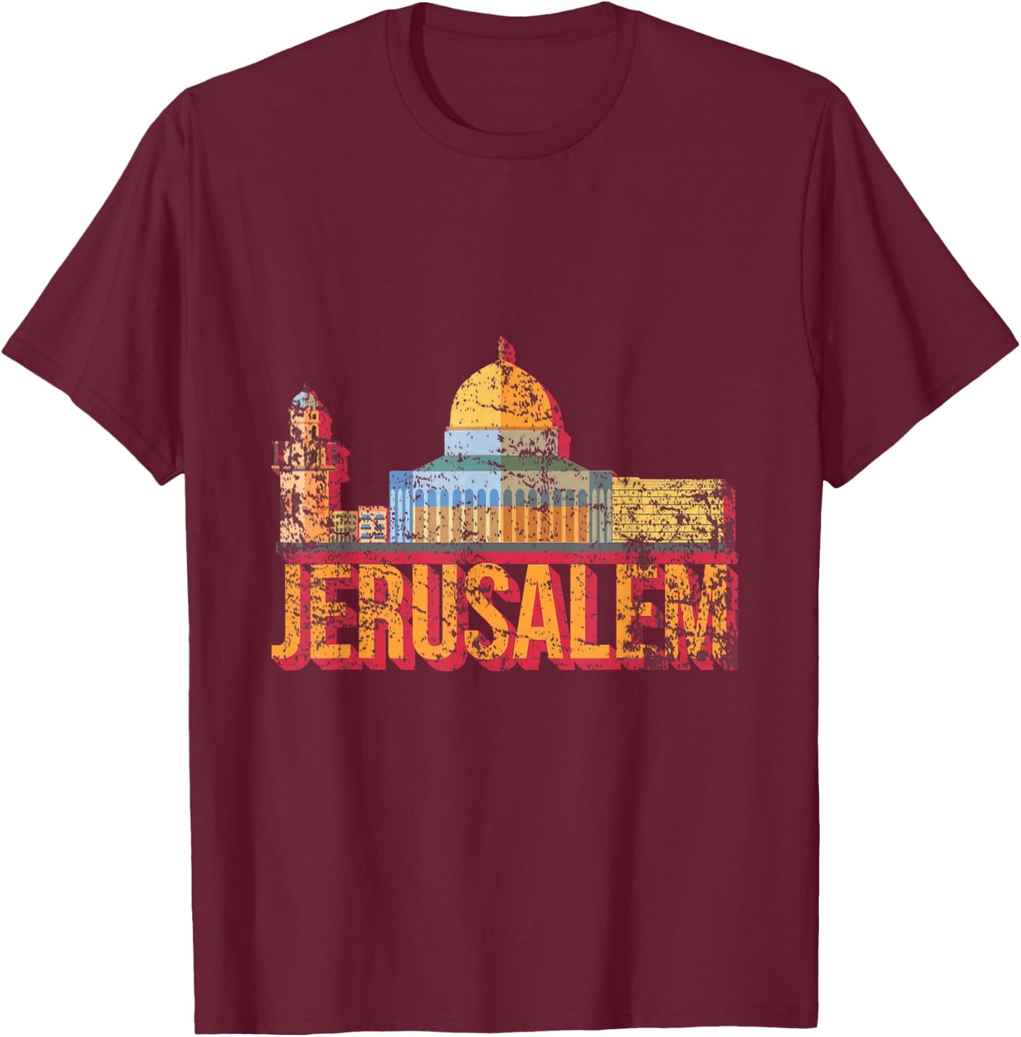Jerusalem Israel T-Shirt - T-Shirt | Maroon