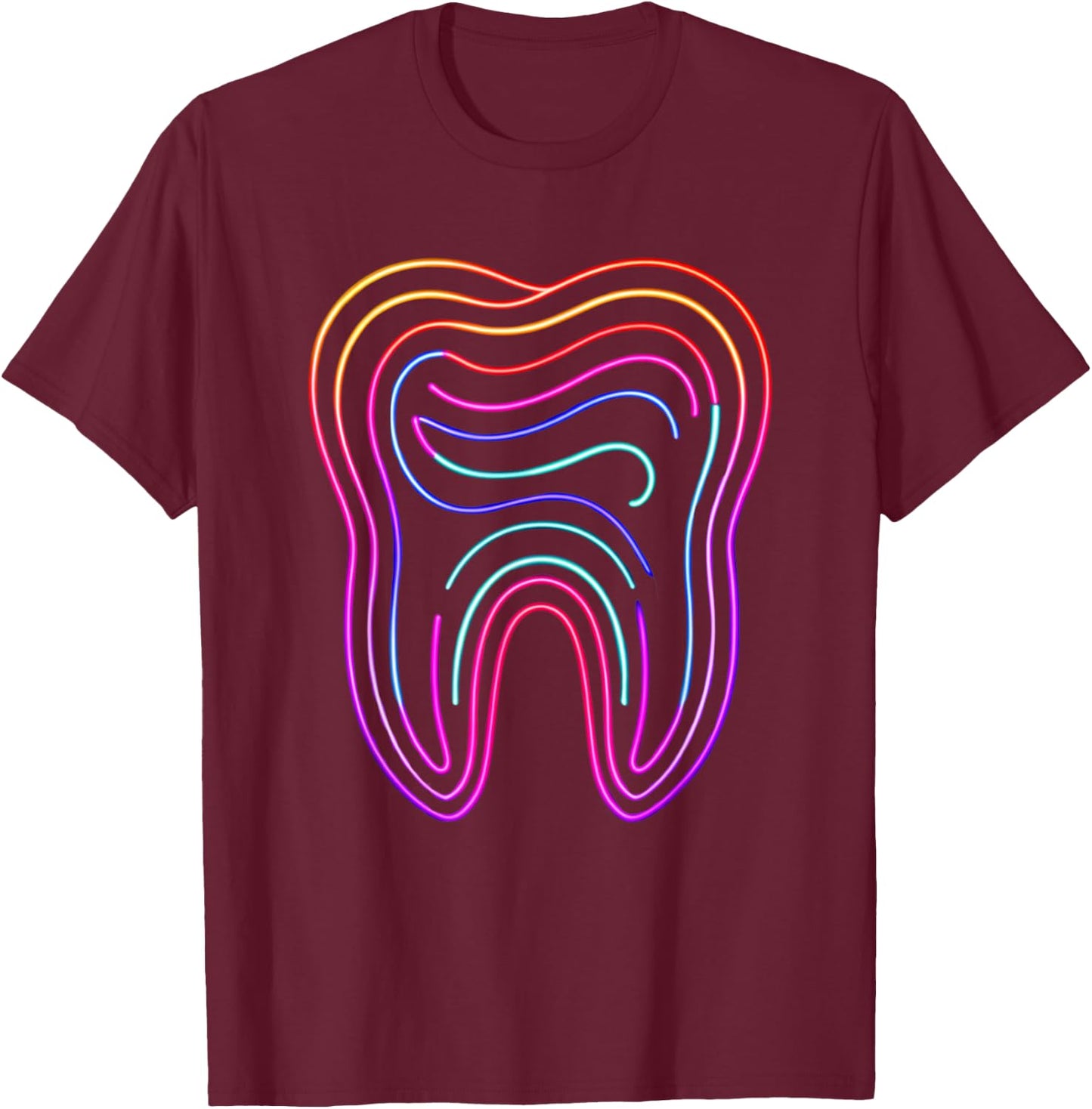 Dentist Retro Vintage Teeth Dental Hygienist Assistant Tooth T-Shirt - T-Shirt | Maroon