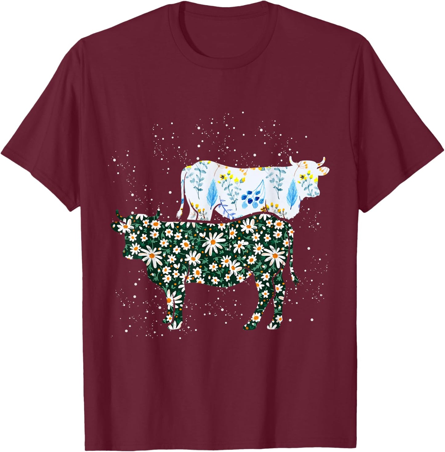 Vintage Cow T-Shirt - T-Shirt | Maroon