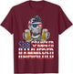 Star Spangled Hammered Abraham Lincoln Beer Lover T-Shirt - T-Shirt | Maroon