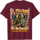 St. Michael the Archangel Defender of God's Children T-Shirt - T-Shirt | Maroon