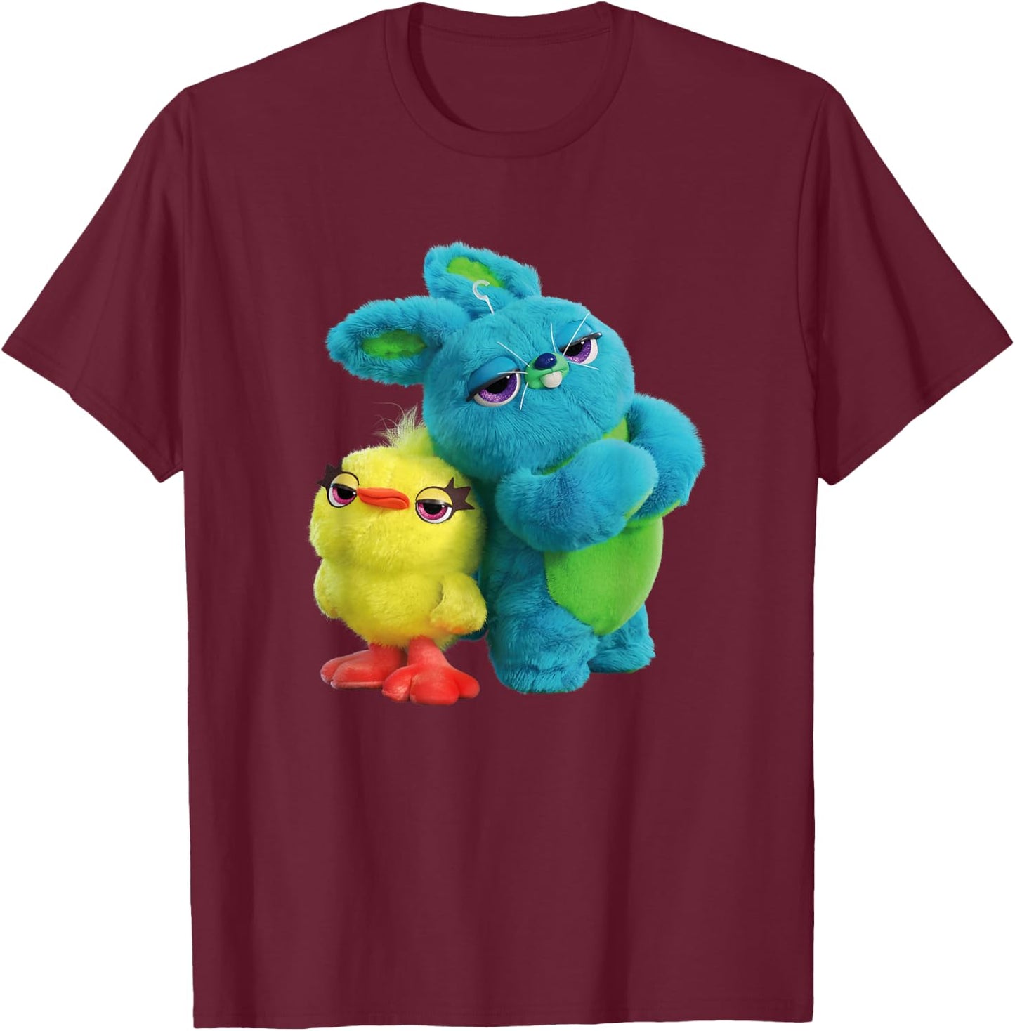 Disney Pixar Toy Story 4 Ducky and Bunny Tough Pose T-Shirt - T-Shirt | Maroon