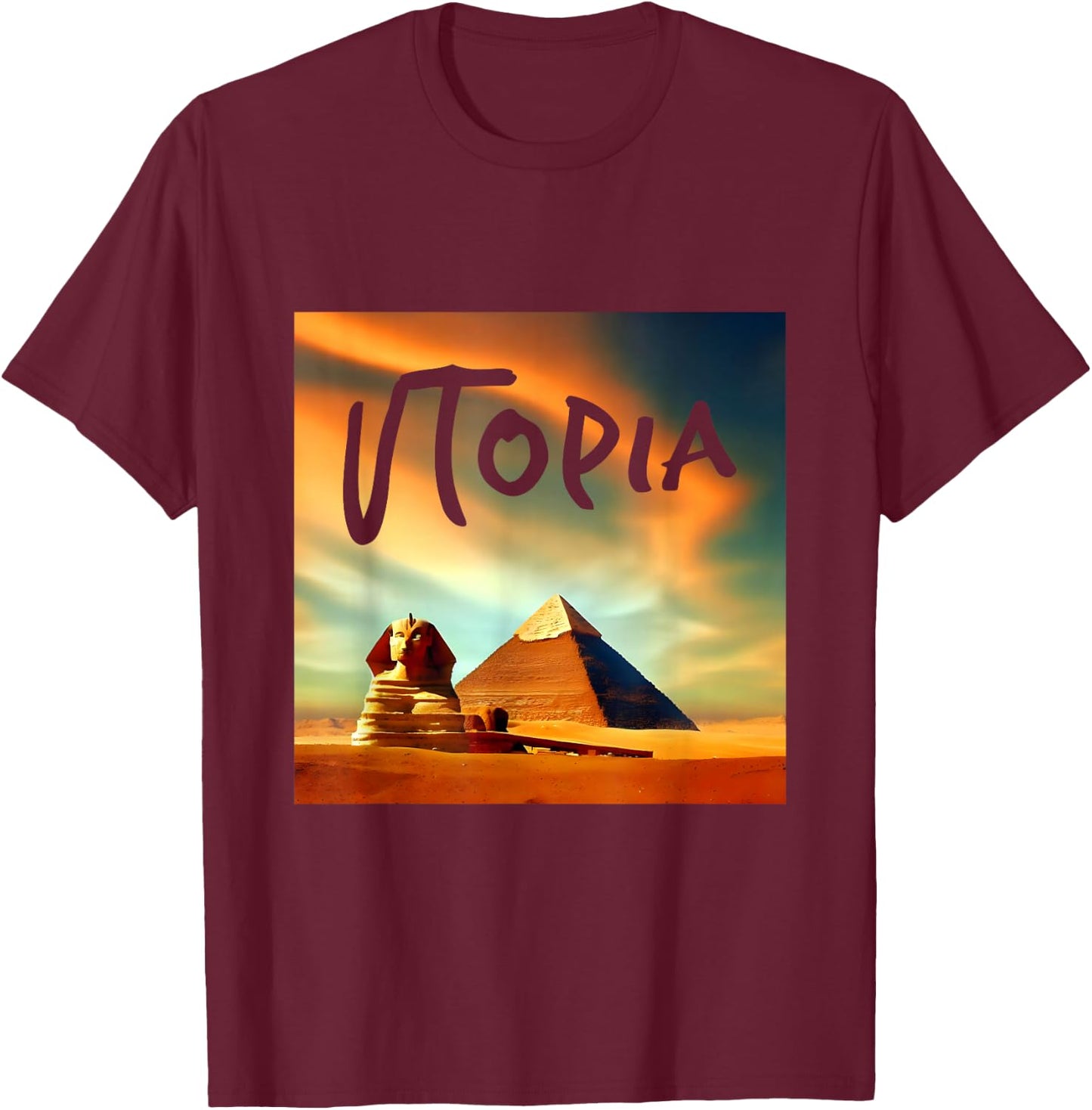 Utopia Rap Trap Hip Hop Music T-Shirt - T-Shirt | Maroon