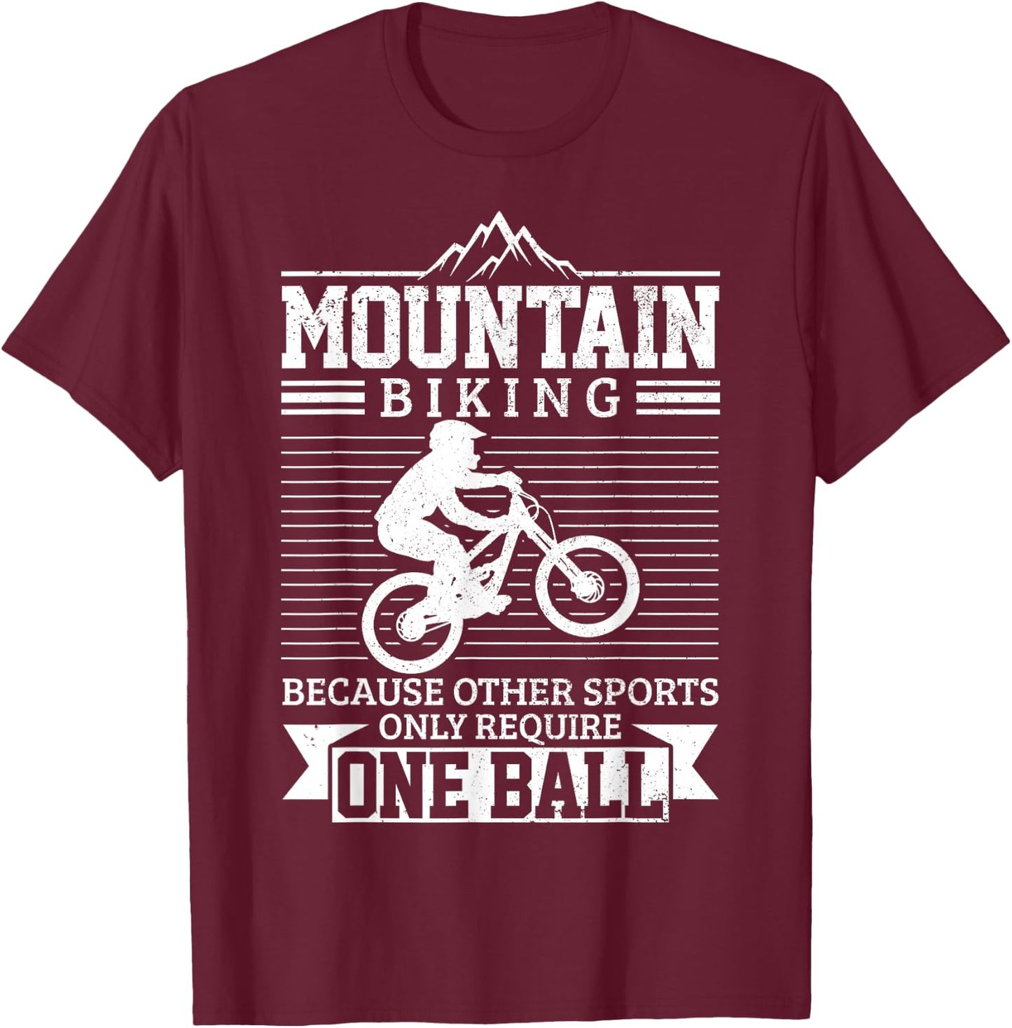 Mountain Bike MTB Downhill Freeride Mountain Biker Gift T-Shirt - T-Shirt | Maroon