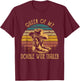 Queen Of My Double Wide Trailer Western Riding Horses T-Shirt - T-Shirt | Maroon