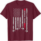 Postal Worker Vintage USA American Flag US Postal T-Shirt - T-Shirt | Maroon