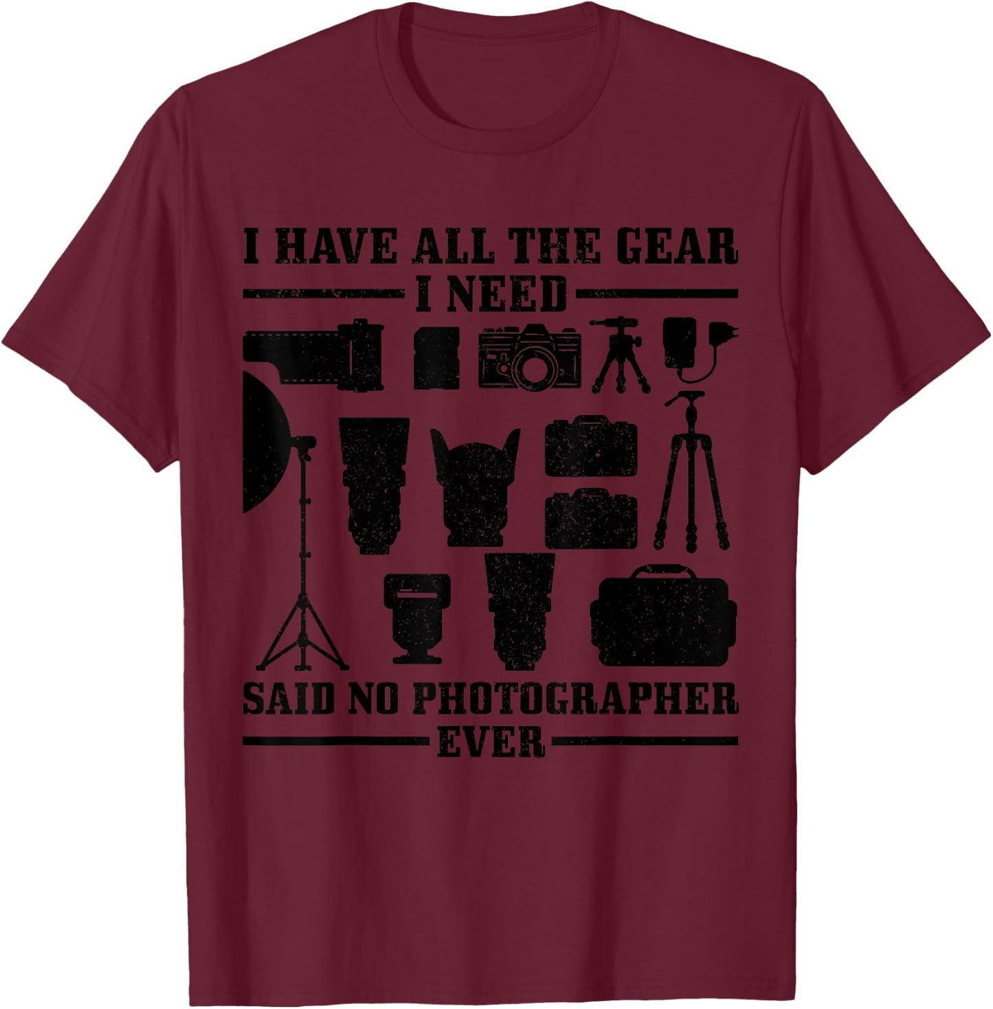 Photographer Gift Camera Funny Photography T-Shirt - T-Shirt | Maroon