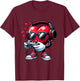 Funny Heart Gaming Valentine Video Games Gamer Cute Hearts T-Shirt - T-Shirt | Maroon