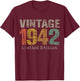 Vintage 1942 Limited Edition 83rd Birthday Gifts 83 Year Old T-Shirt - T-Shirt | Maroon