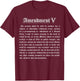 Bill of Rights 5th Amendment T-Shirt - T-Shirt | Maroon