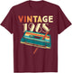 60 Years Old Gifts Vintage 1965 Music Cassette 60th Birthday T-Shirt - T-Shirt | Maroon