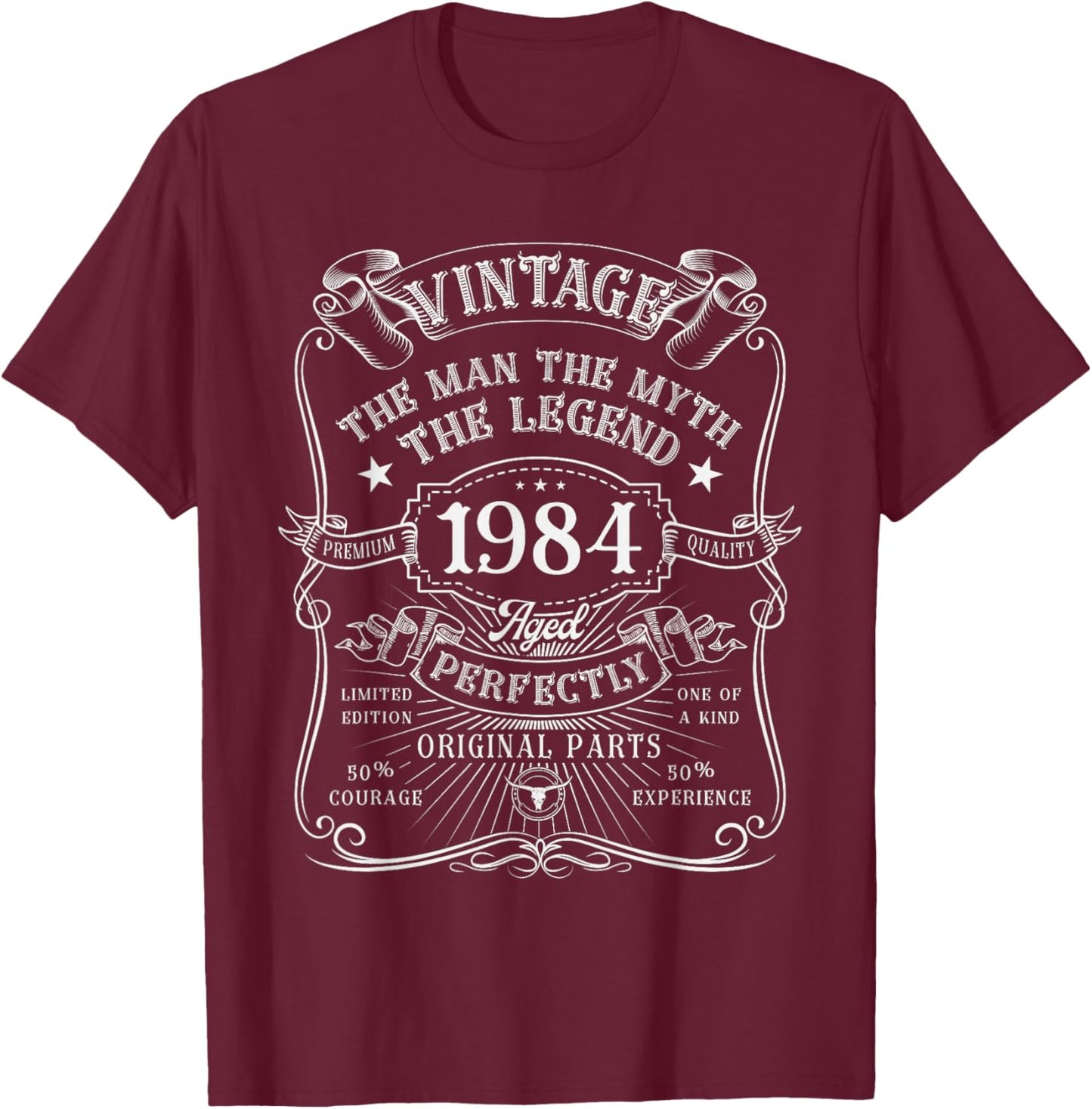 41 Years Old Gift Vintage 1984 Man Myth Legend 41th Birthday T-Shirt - T-Shirt | Maroon