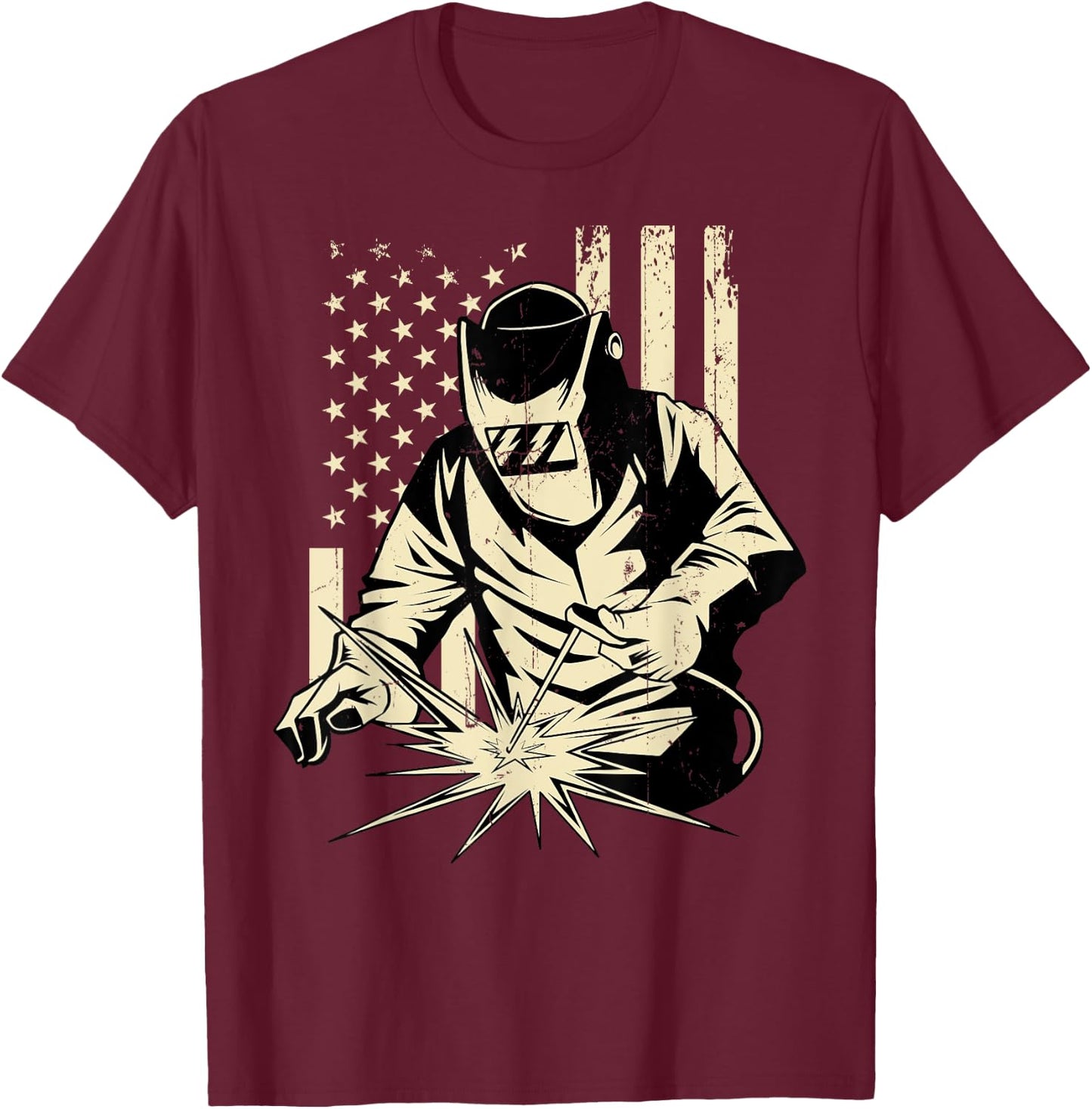 Welder Welding Blacksmith Metal Worker Fabricator T-Shirt - T-Shirt | Maroon