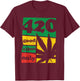 420 Good Vibes Only Weed Cannabis Marijuana Stoner Gift T-Shirt - T-Shirt | Maroon
