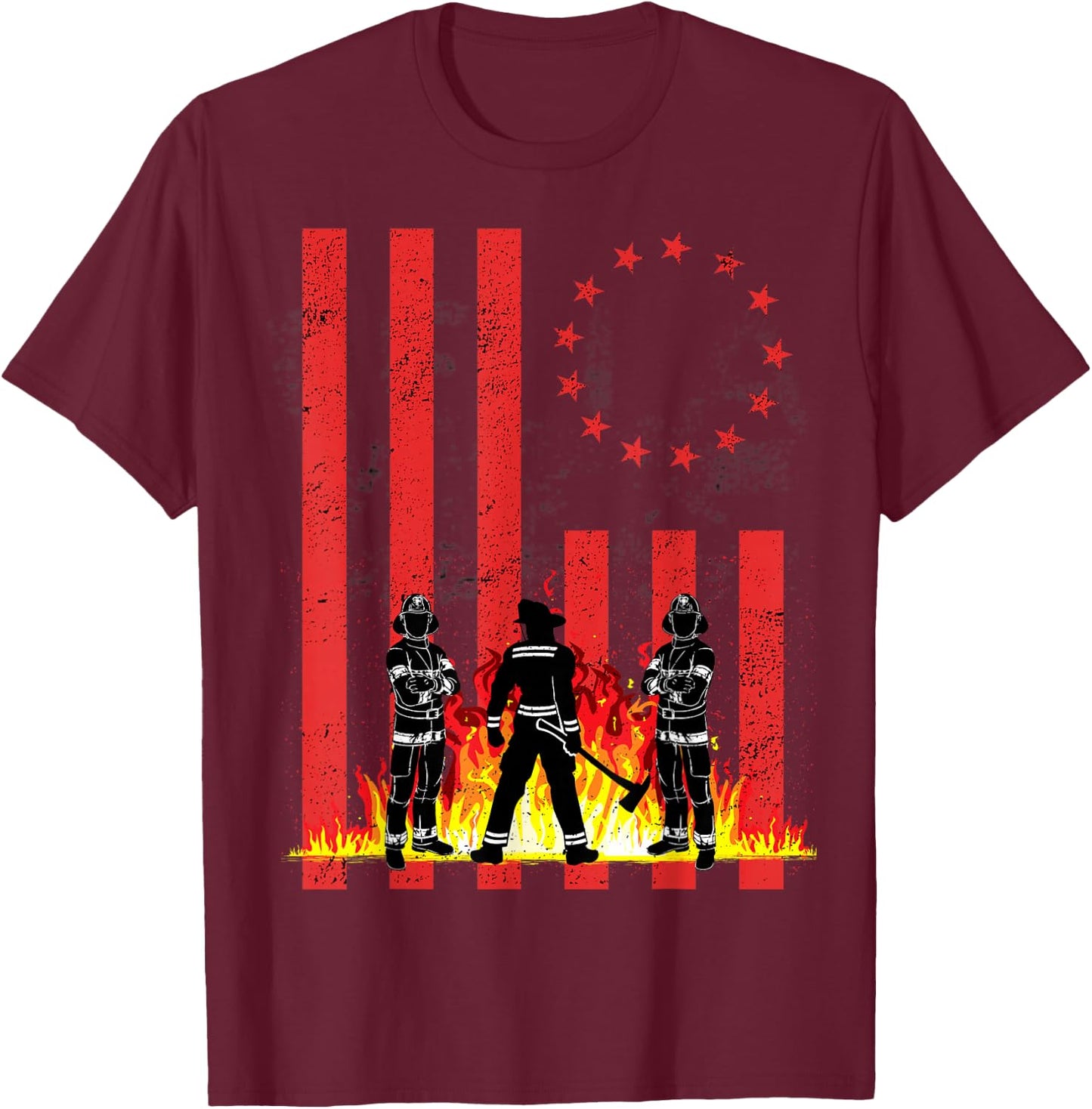 Rush tunnel to tower - Red Betsy Ross Flag Gift T-Shirt - T-Shirt | Maroon