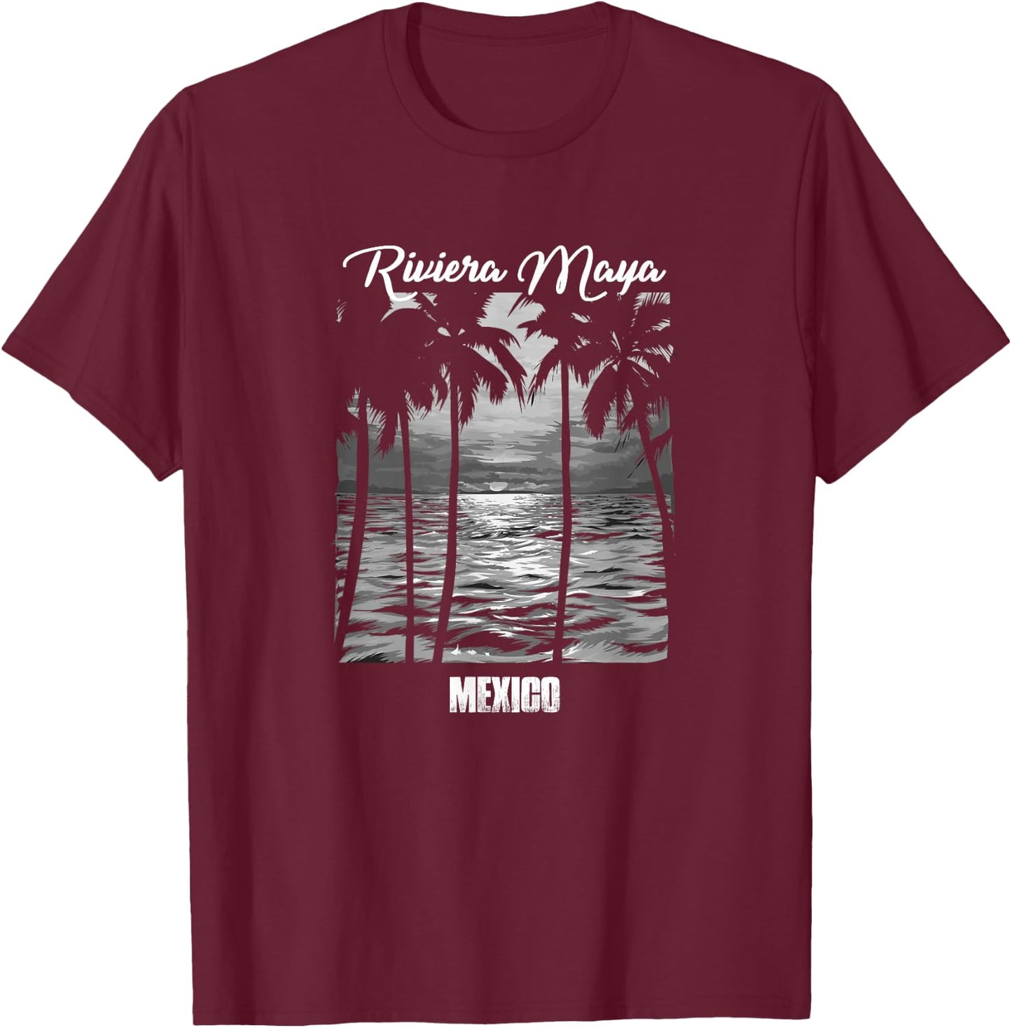 Riviera Maya Souvenir - Mexico Reminder T-Shirt - T-Shirt | Maroon