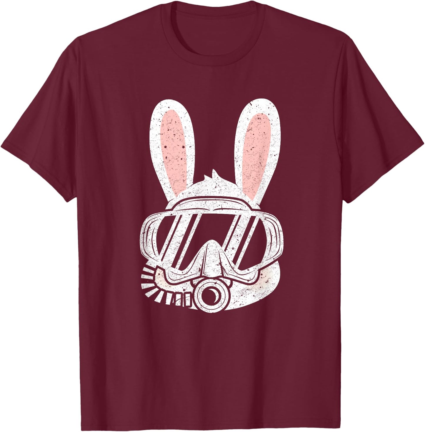 Diving Easter Bunny funny Rabbit Mask Egg Dive design & Gift T-Shirt - T-Shirt | Maroon
