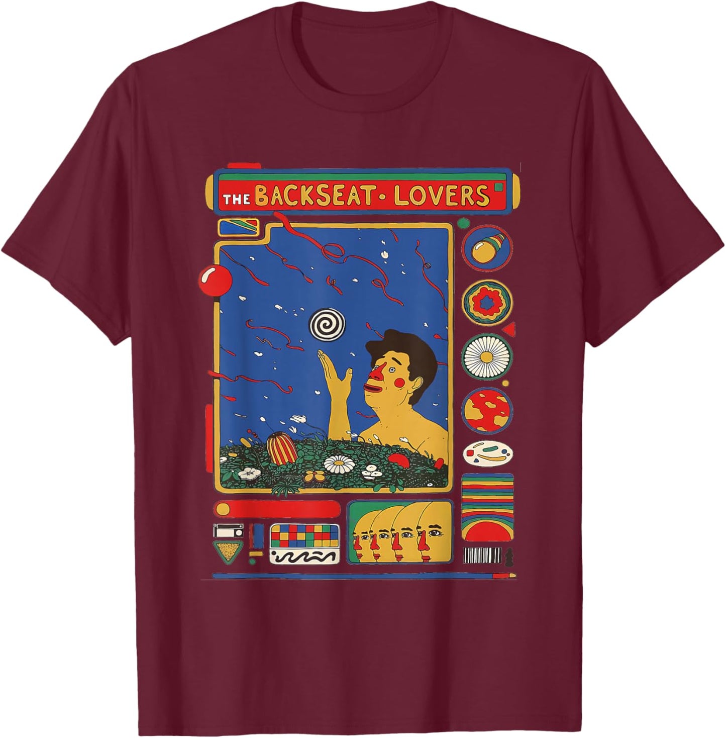 Retro The Backseat Lovers Waiting to Spill Love Music Lover T-Shirt - T-Shirt | Maroon