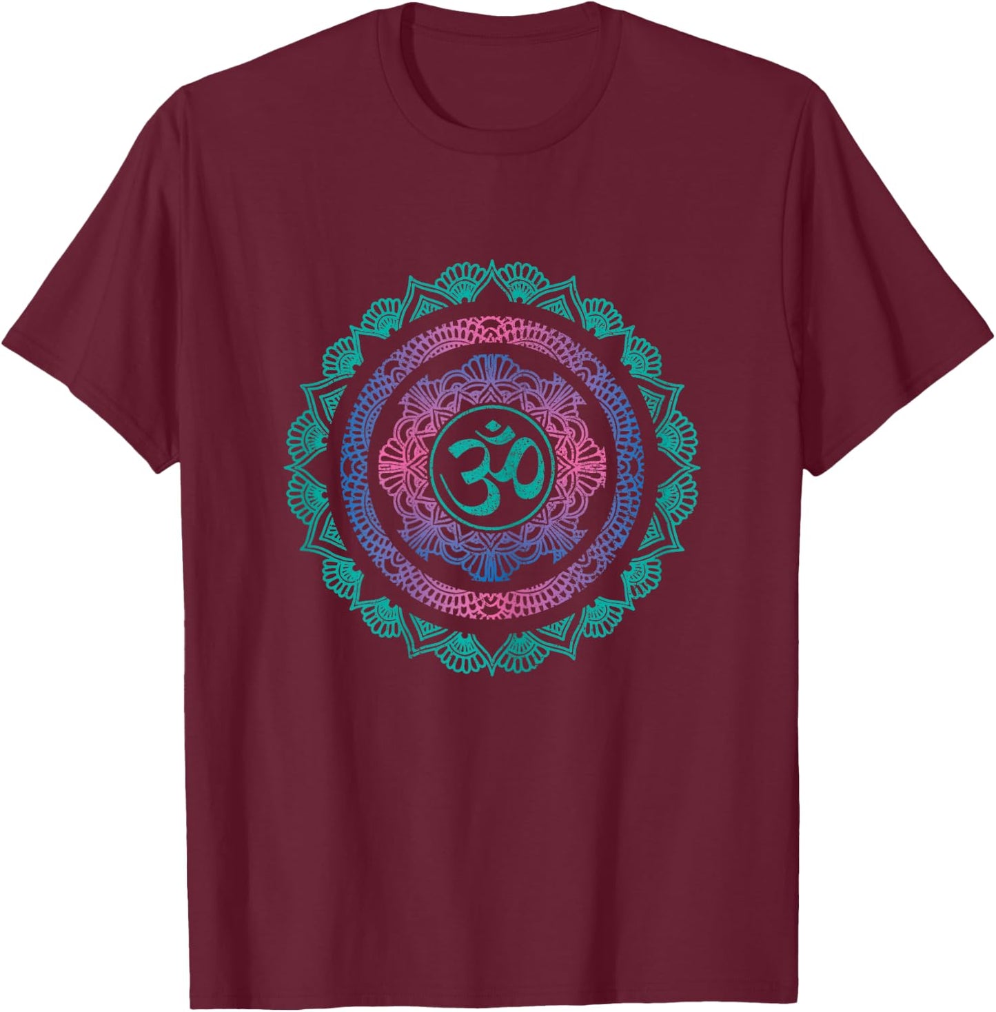 Yoga Mandala Om Symbol Buddha Yogi Gift T-Shirt - T-Shirt | Maroon